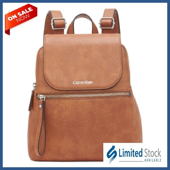 Vegan Leather Backpack with Flap and Interior Organization for Daily Use main image 5